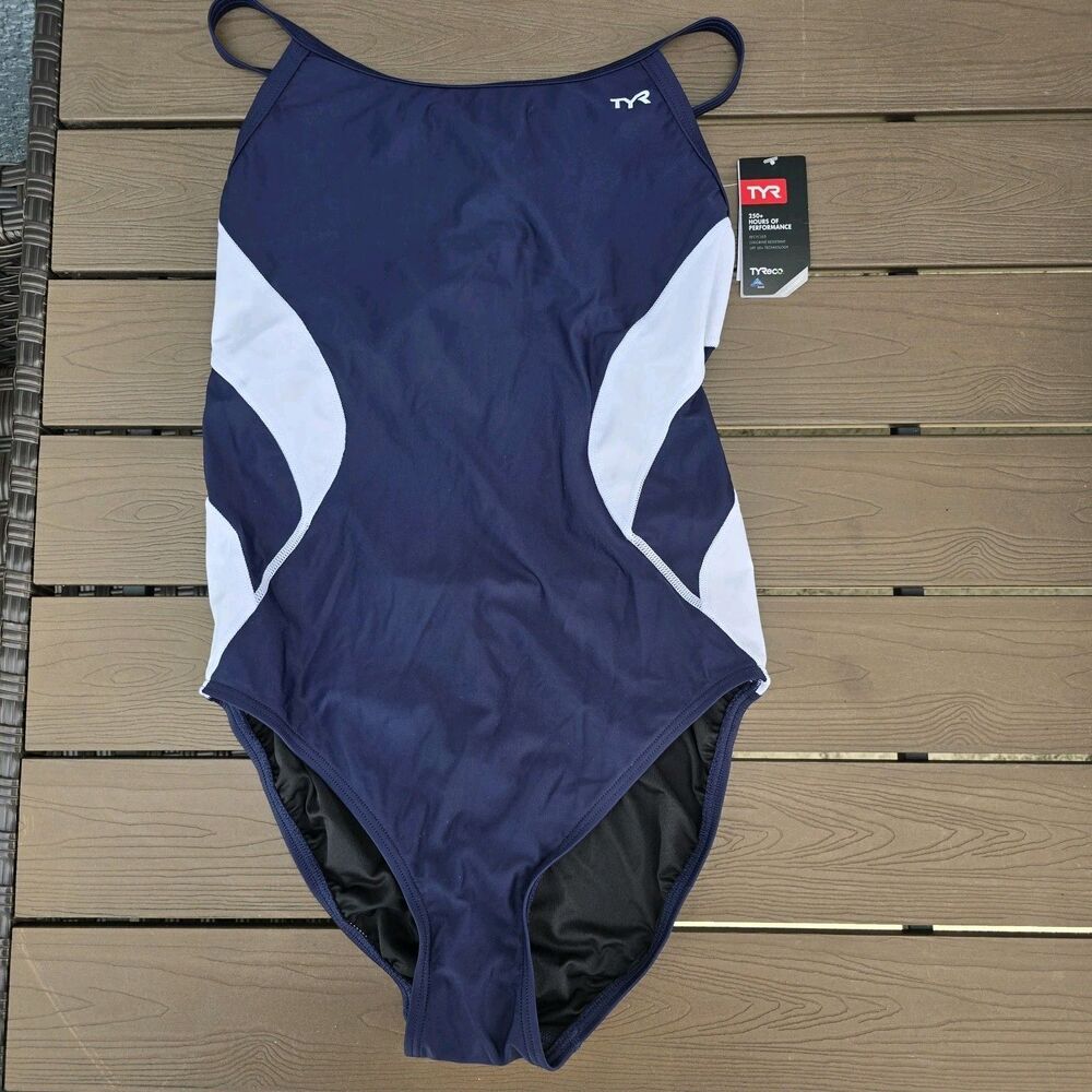 TYR Tyreeco Nylon Women's Alliance Splice Diamondfit One Piece Swim Sz 28 New